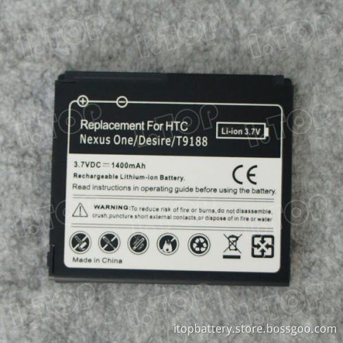 High Quality high capacity for HTC Nexus One/ Desire / T9188 Phone Battery